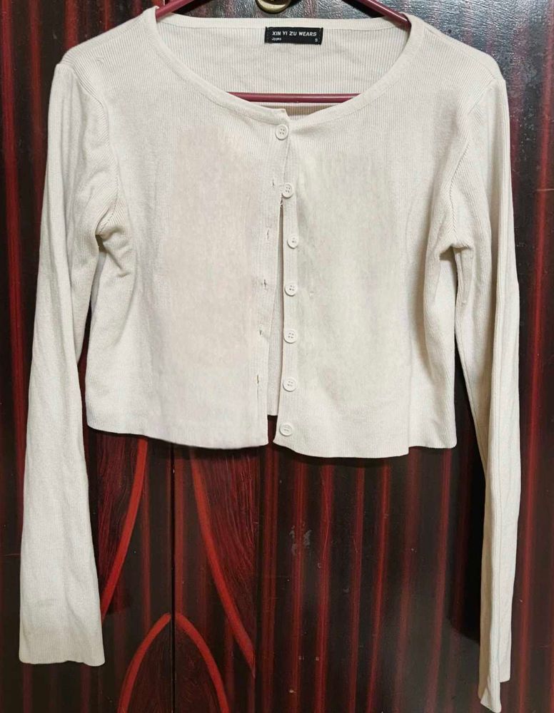 Cute White Cardigan