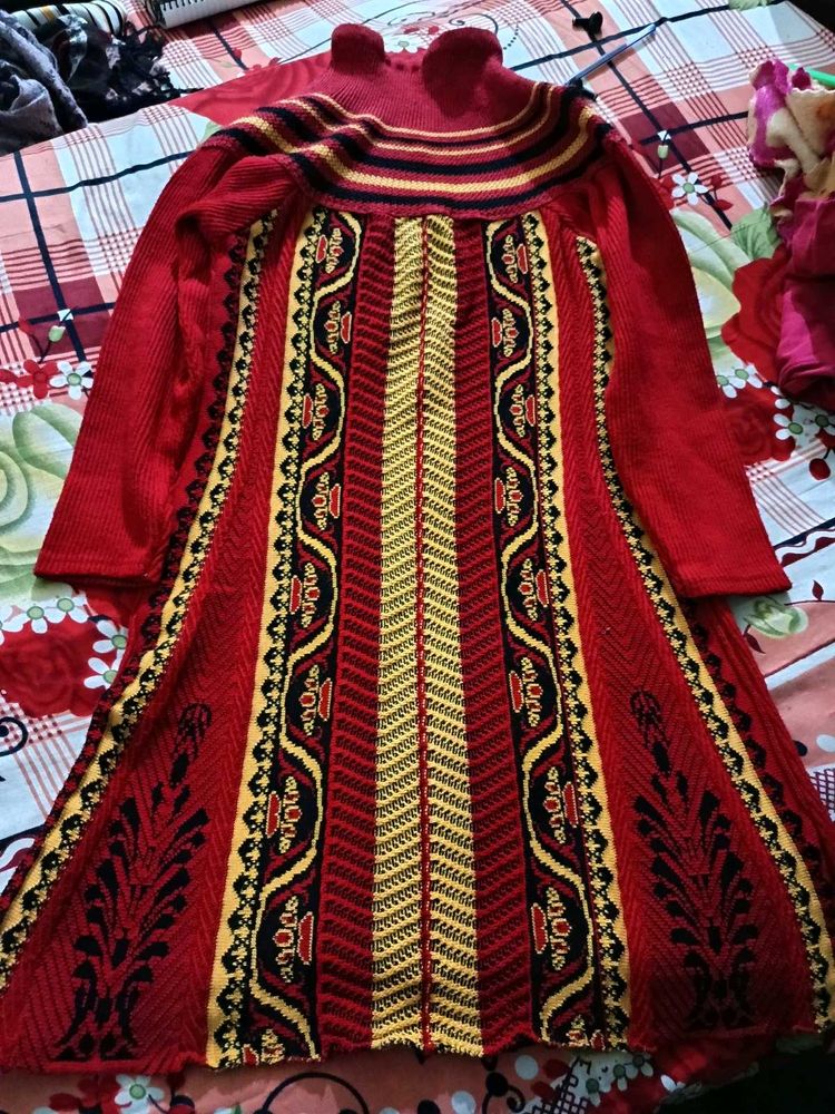 High neck sweater cum kurti
