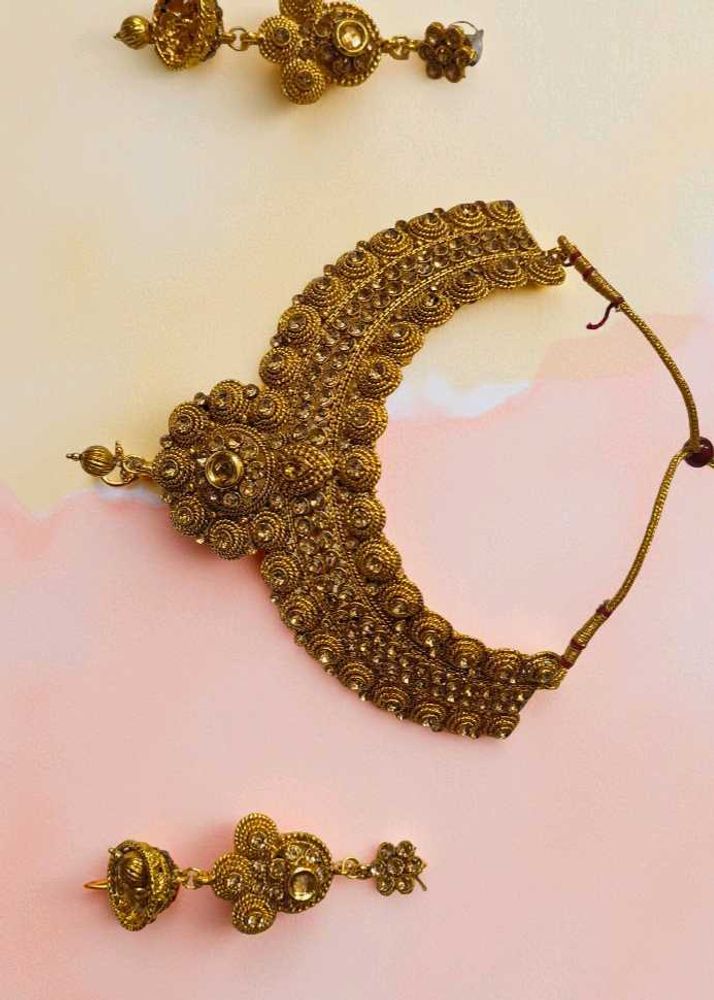Gold - Toned Choker Necklace Set