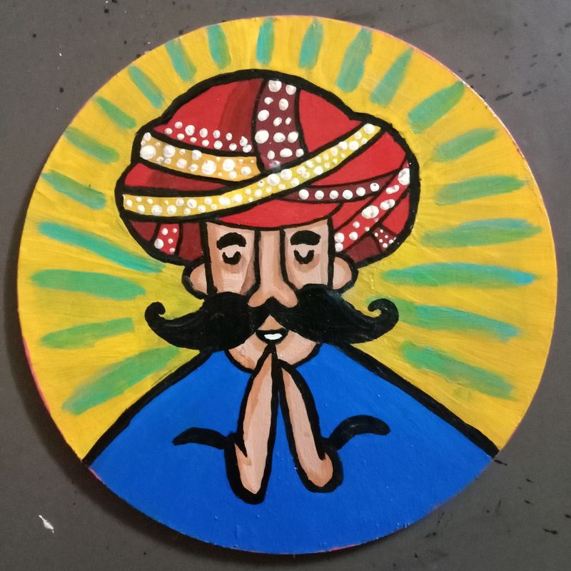 Rajasthani Man Painting