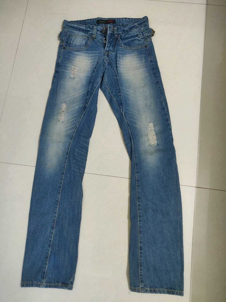 Distressed Denim Jeans(New not used)