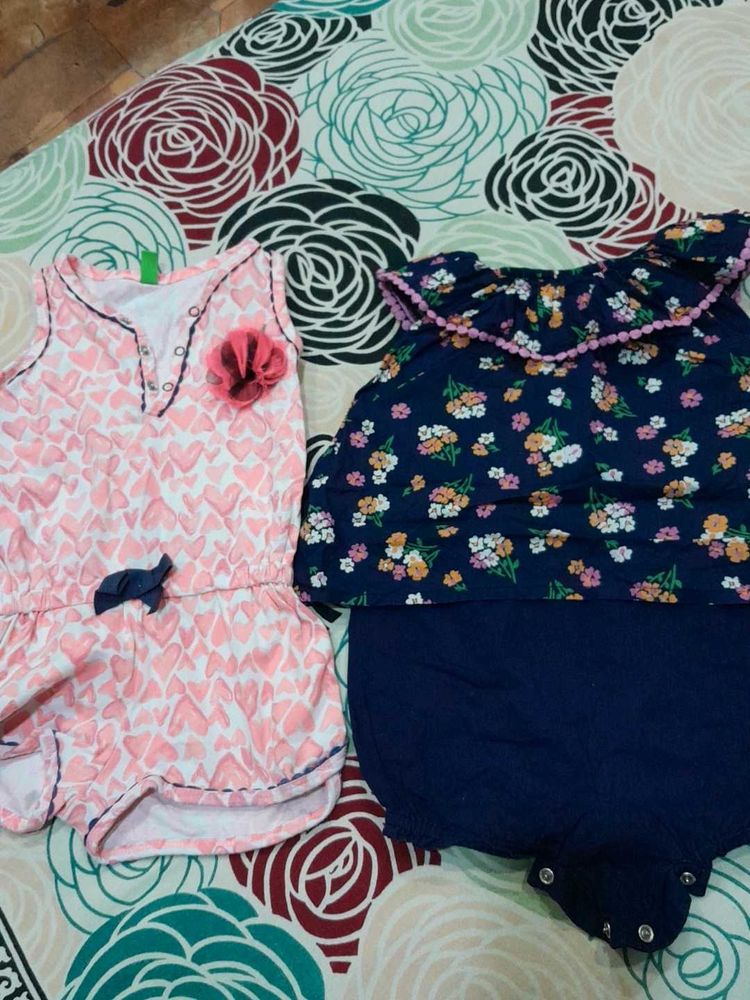 Baby girl jumpsuit combo