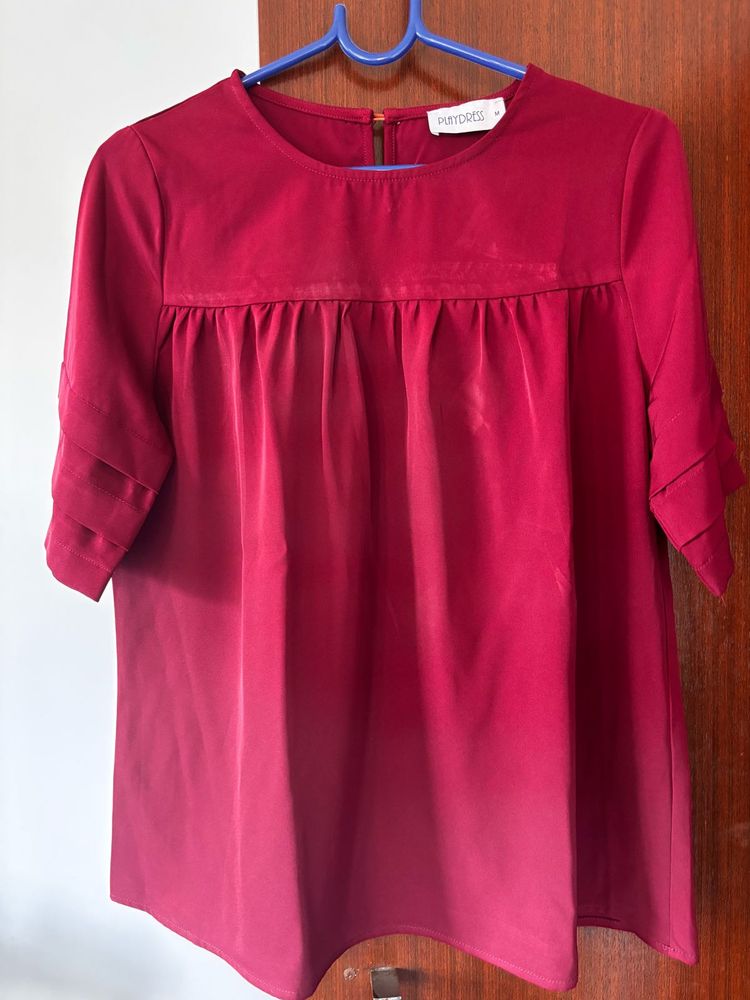 Playdress Maroon Top - Size M