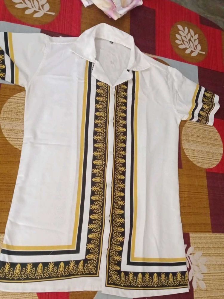 Vintage-Style Patterned Shirt