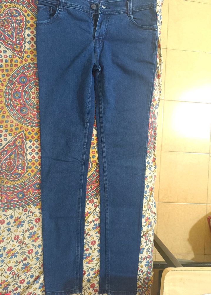 Denim dark blue jeans women