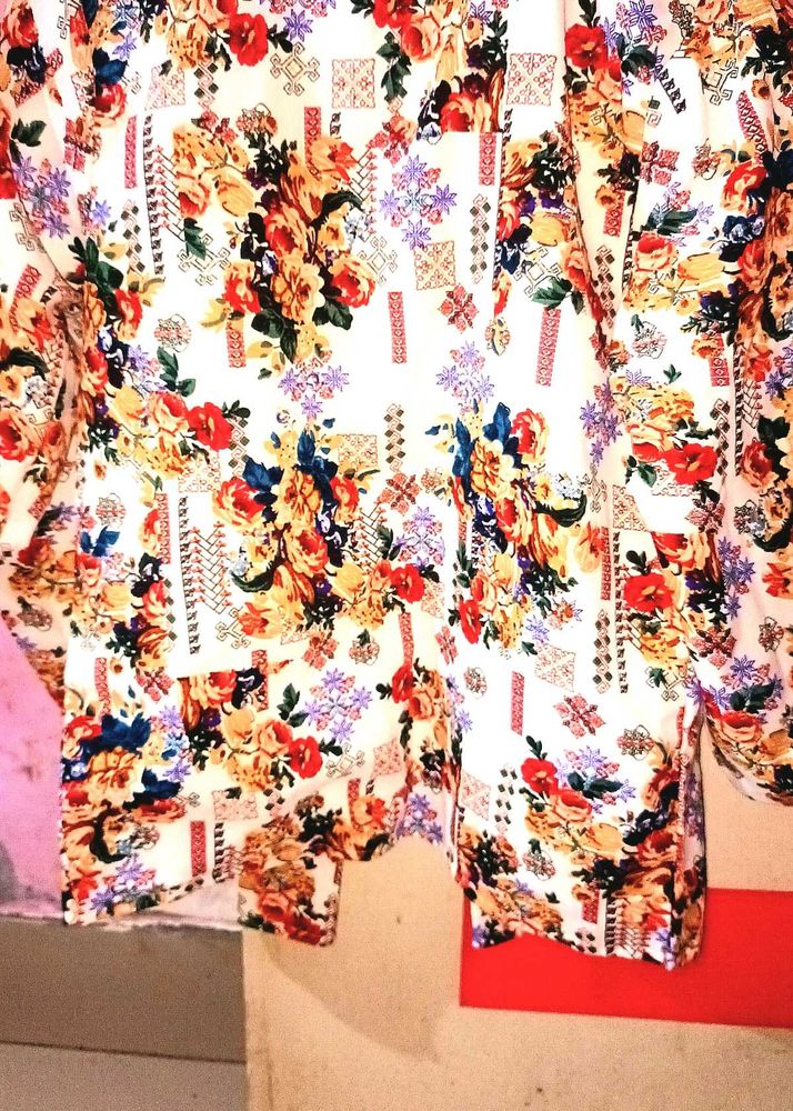 Floral Print Kurta