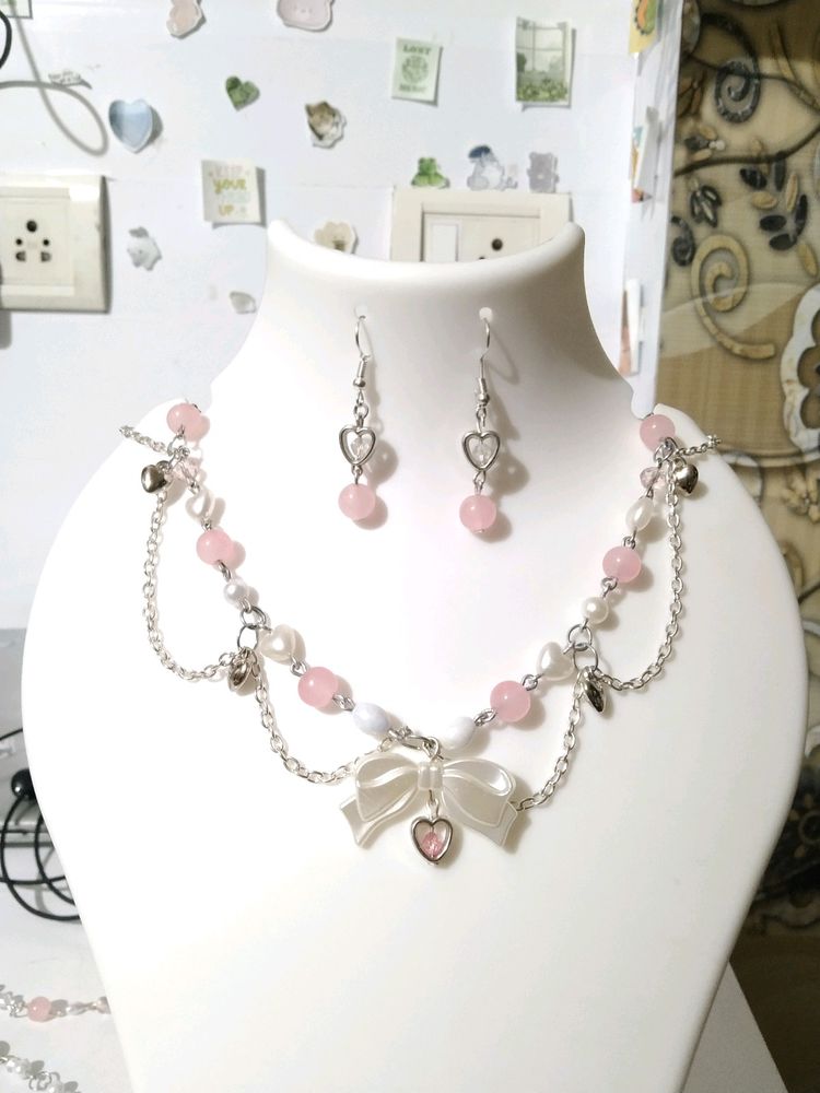 ethereal coquette pink necklace 🧚🏻‍♀️💓