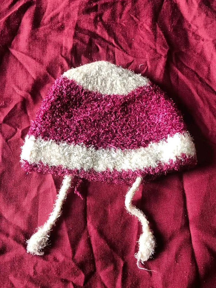 Striped Fuzzy Winter Hat