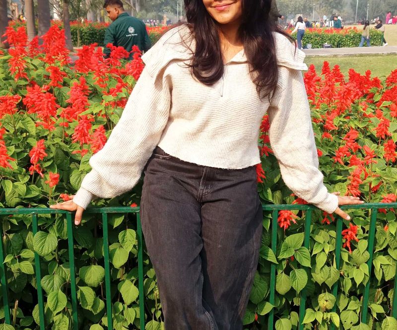 Pull Over Chain Beige Crop Sweater ✨