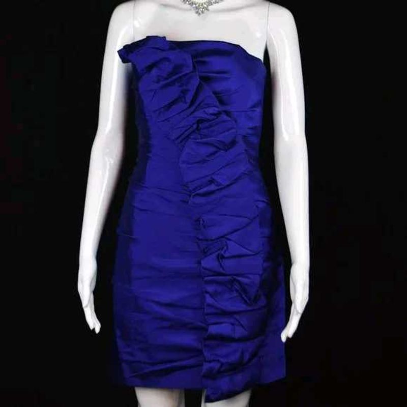 4138. Blue Strapless Mini Dress