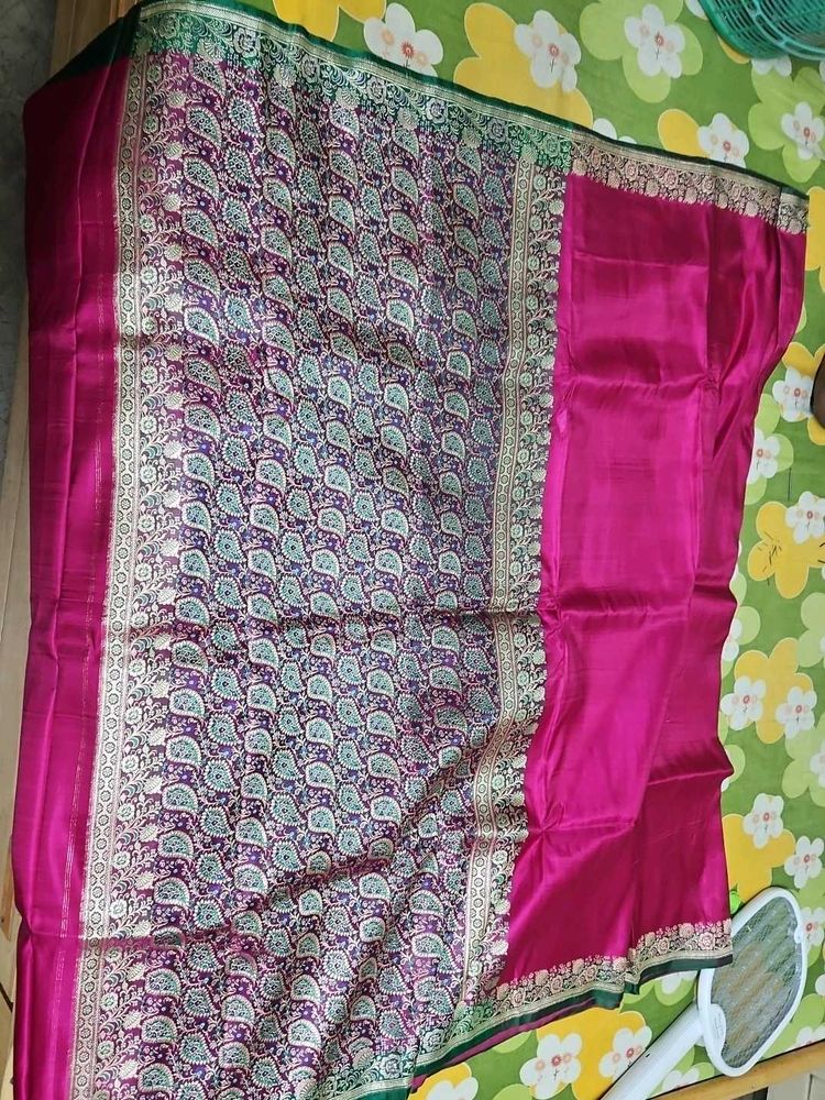 Elegant Pink Banarasi Saree