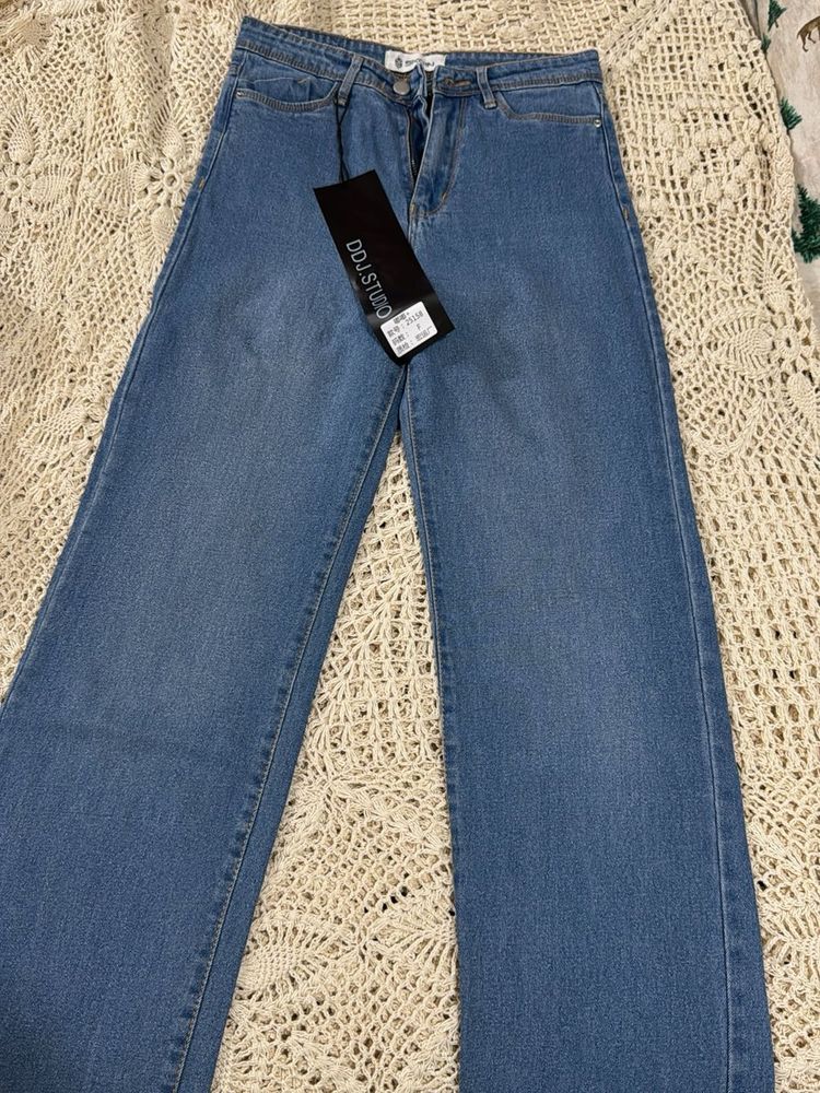 Wide Leg Denim Jeans