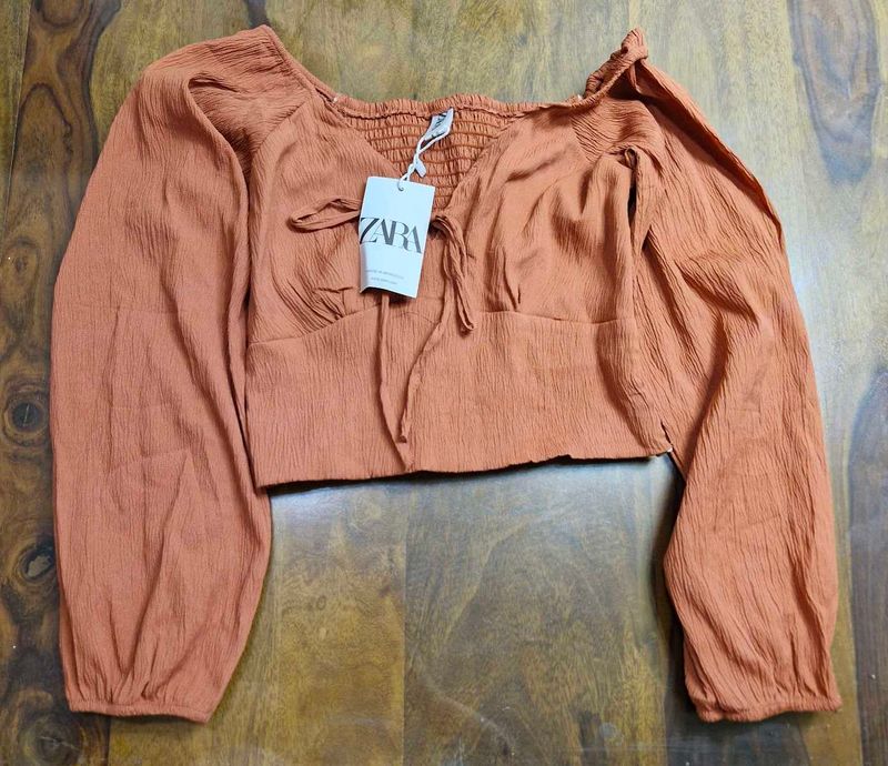 Coral Crop Top