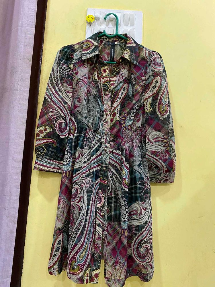Paisley Print Tunic Top