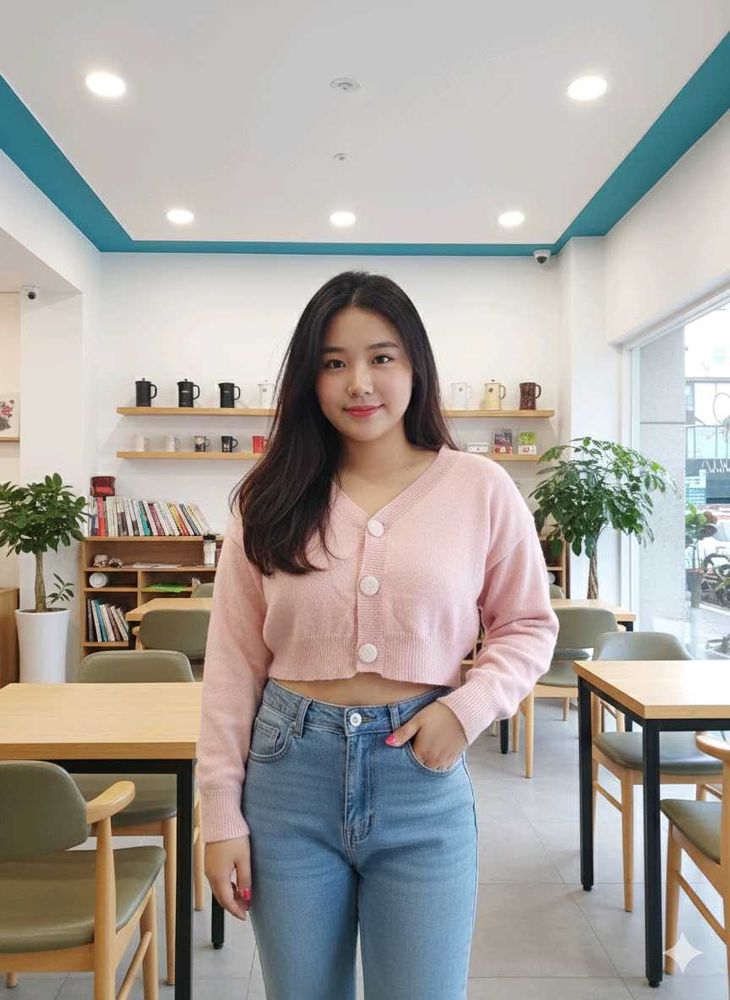 Cute Pink Crop Cardigan top