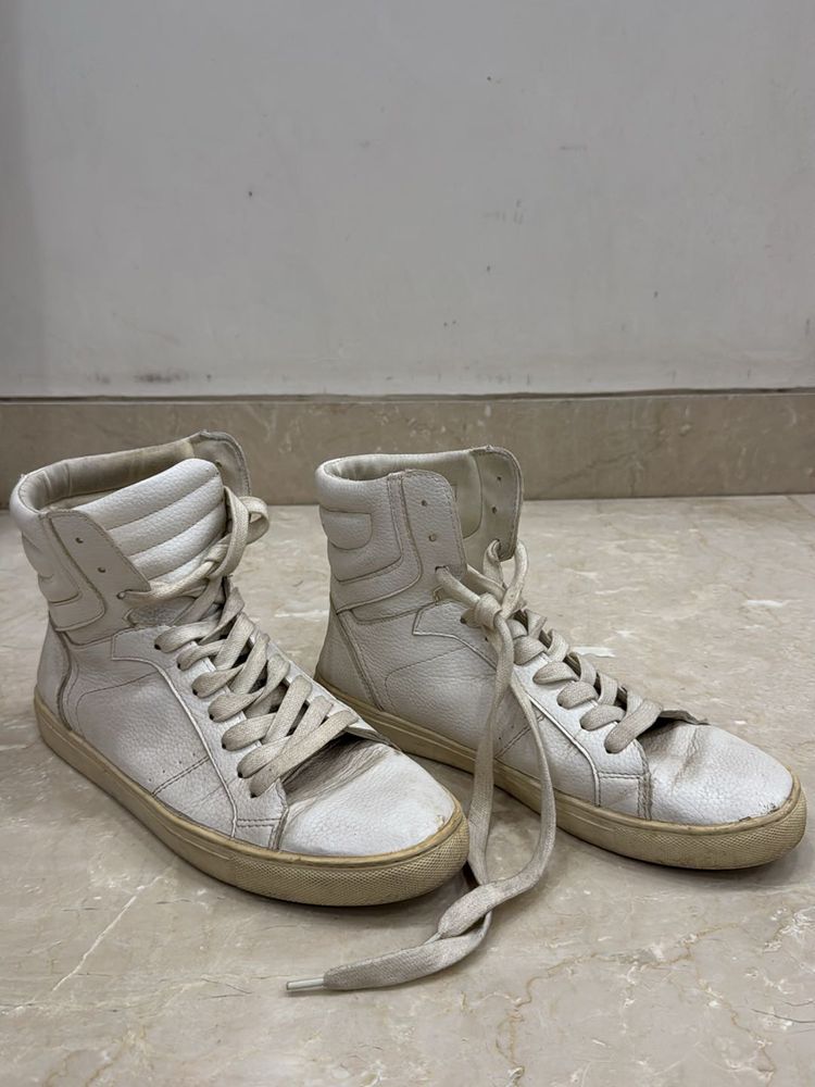 White High-Top Sneakers