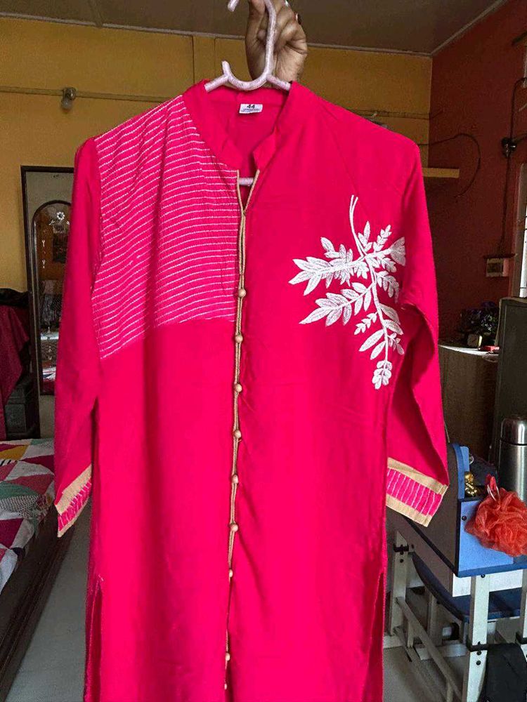 Beautiful Rani Pink Kurta For Women