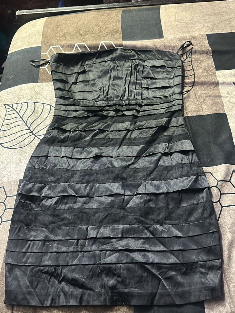 Satin Strapless Mini Dress