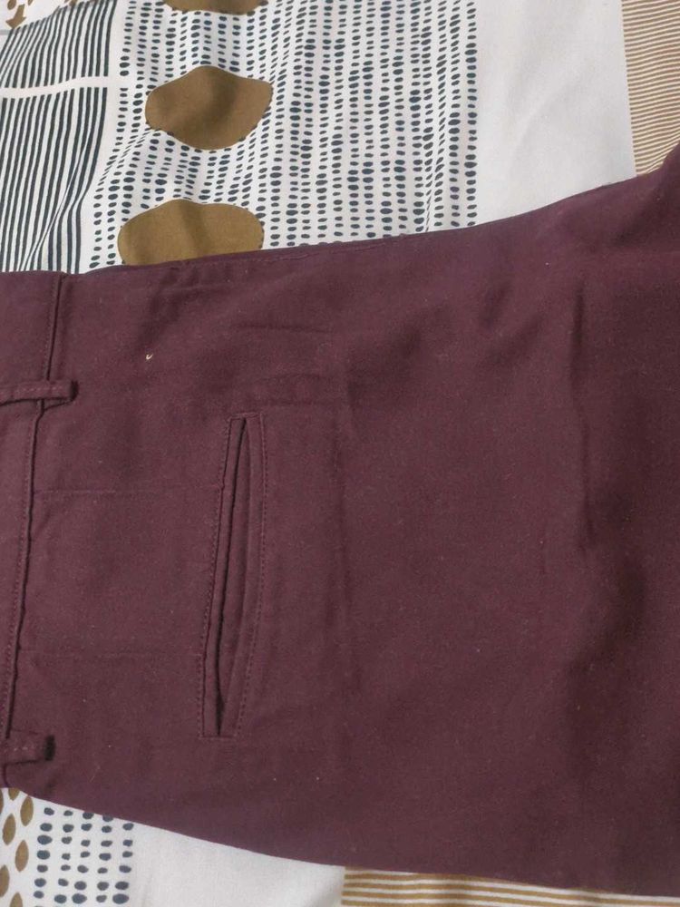 Burgundy Chino Pants