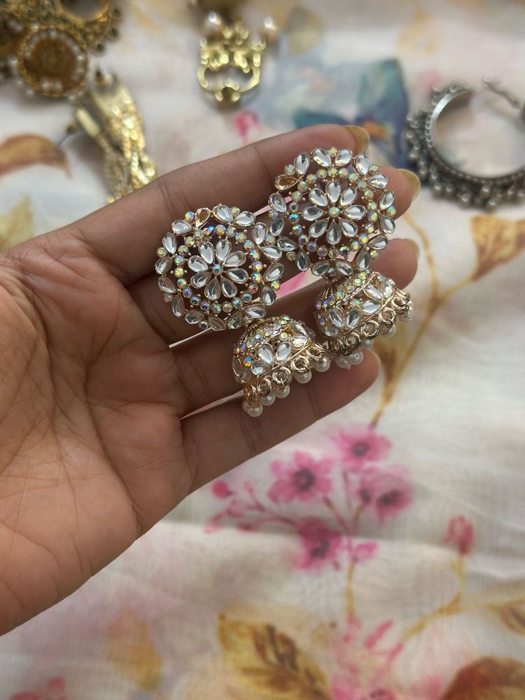 Floral Jhumka Earrings