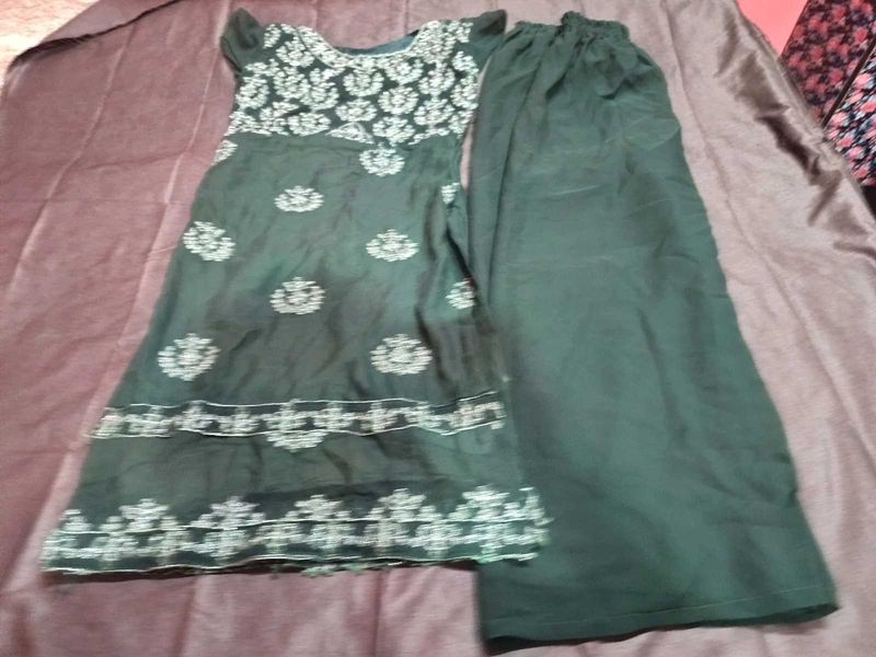 party wear kurti sharara set