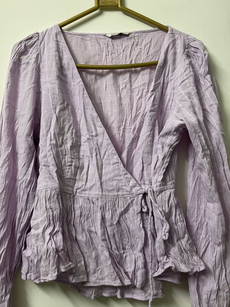 Lavendar Wrap Top