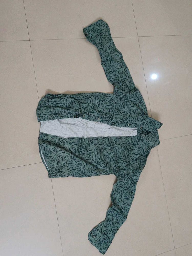 Green Printed Shirt