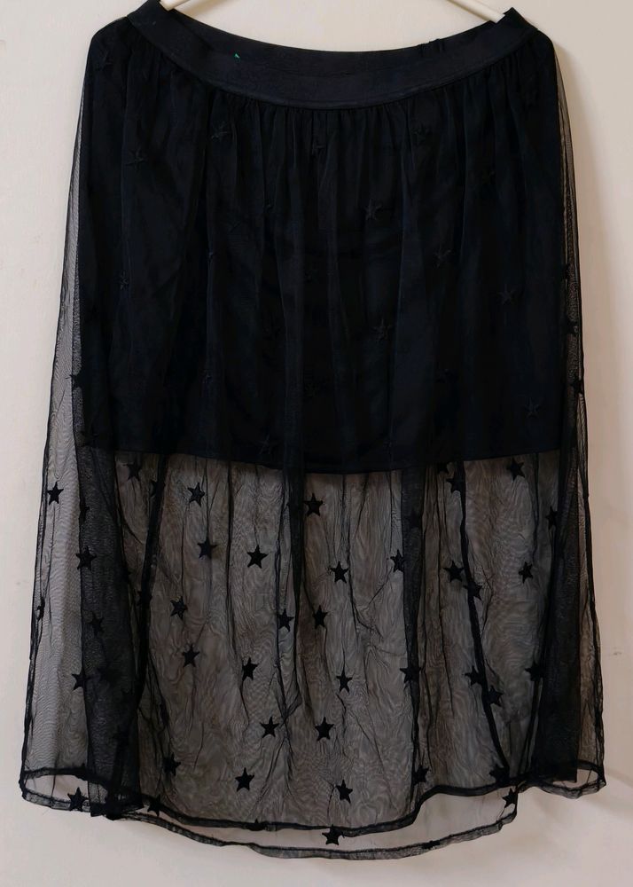 United Colors Of Benetton Black Shear Skirt