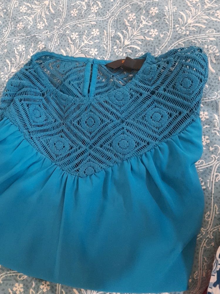 Blue Fancy Top
