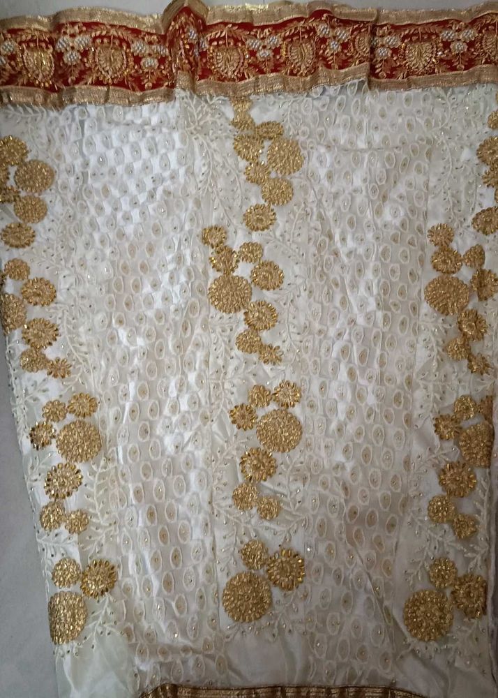White Red Lehenga and Dupatta Negotiable