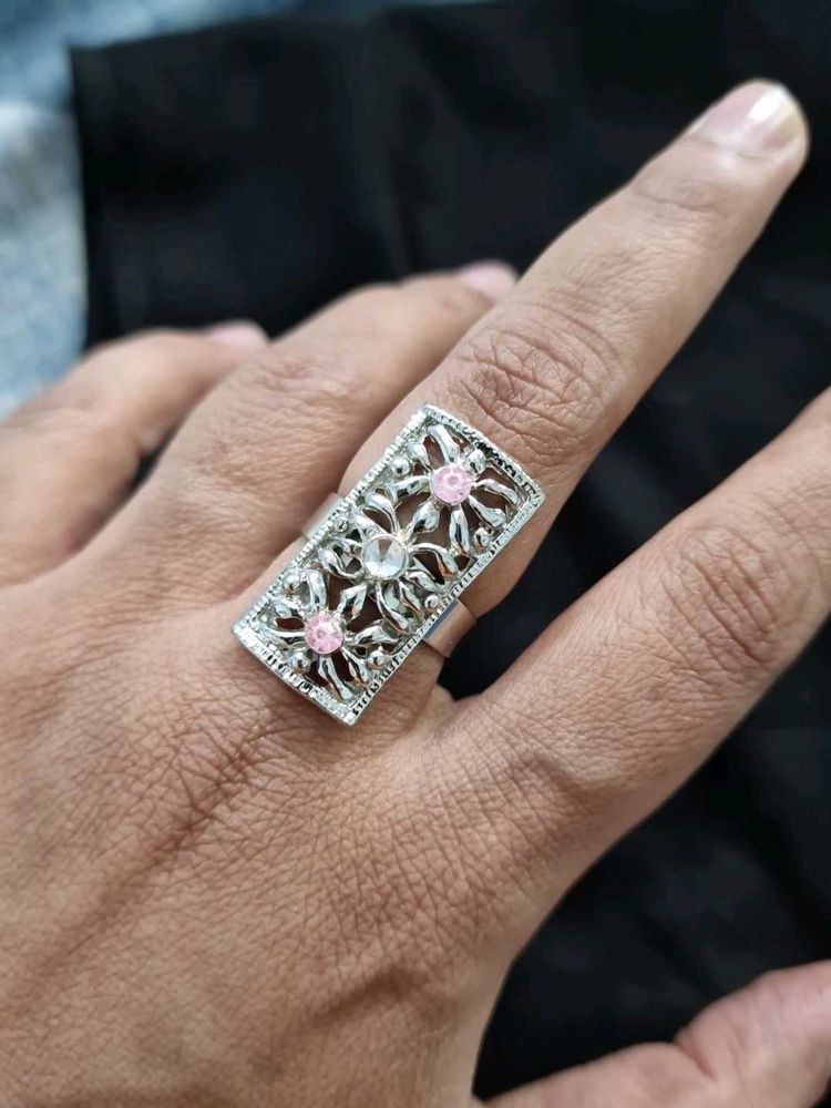 Vintage Silver Floral Ring