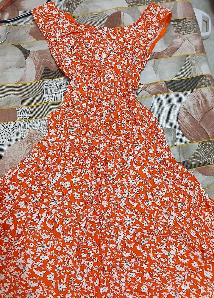 Floral Orange Dress