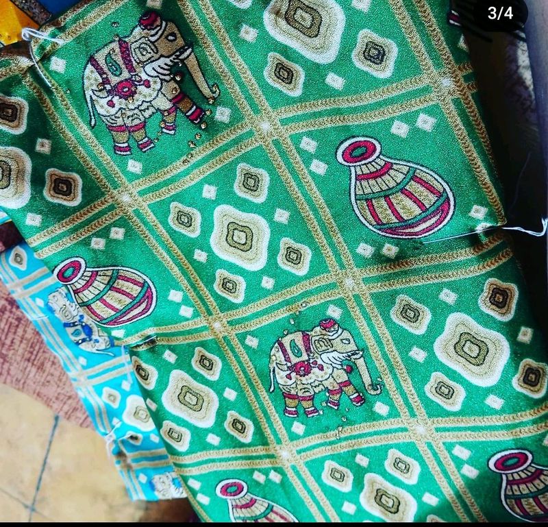 Vintage Elephant Print Fabric