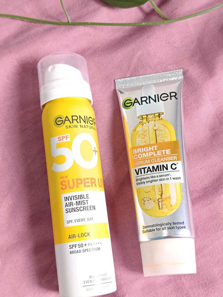 Garnier Super UV Sunscreen &amp; Vitamin C Cleanser