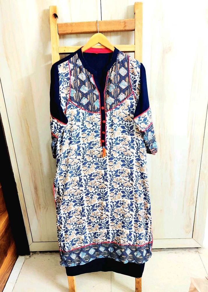 Floral Print Cotton Kurti Size-42-44