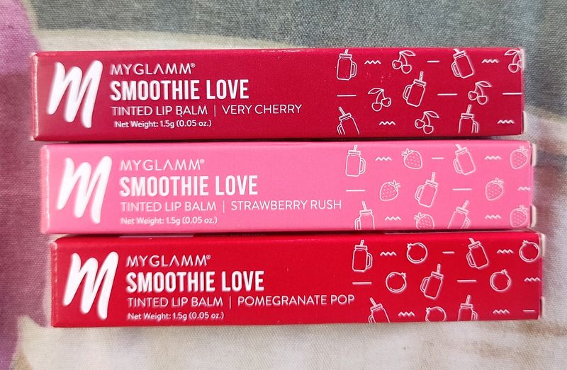 Myglamm Smoothie Love Tinted Lip balm Combo Of 3
