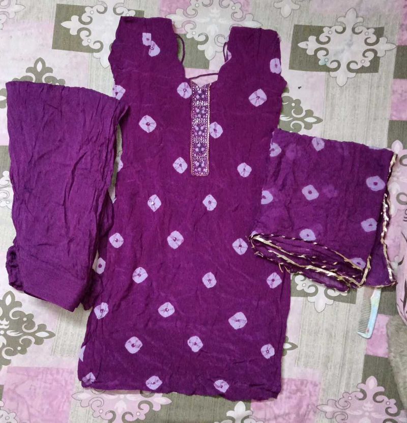 Purple Kurta Set