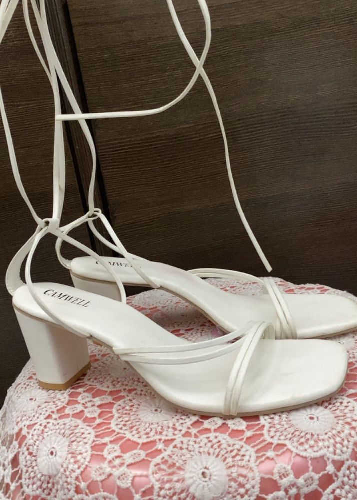 White Strappy Heels