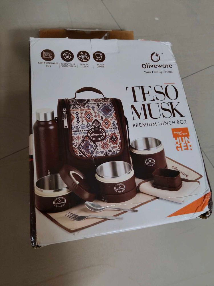 Oliveware Microvave Steel New With Tag Lunch Box