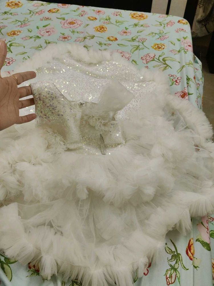 White Ruffled Dress