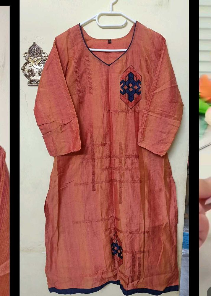 Chudidar Top - Orange