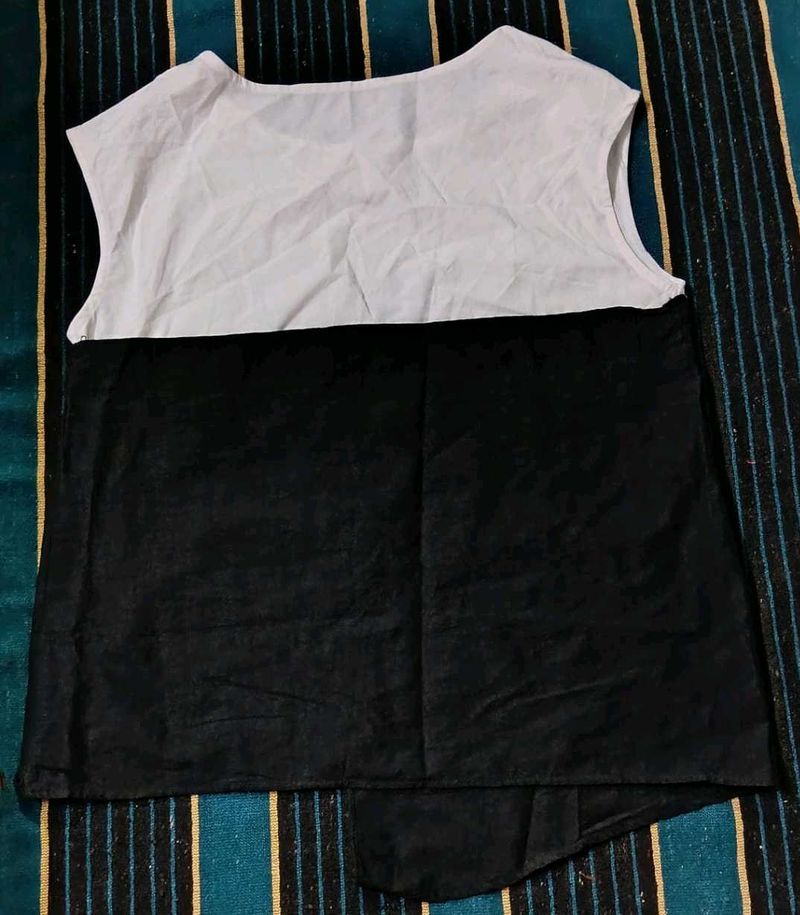 Two-Tone Sleeveless Top
