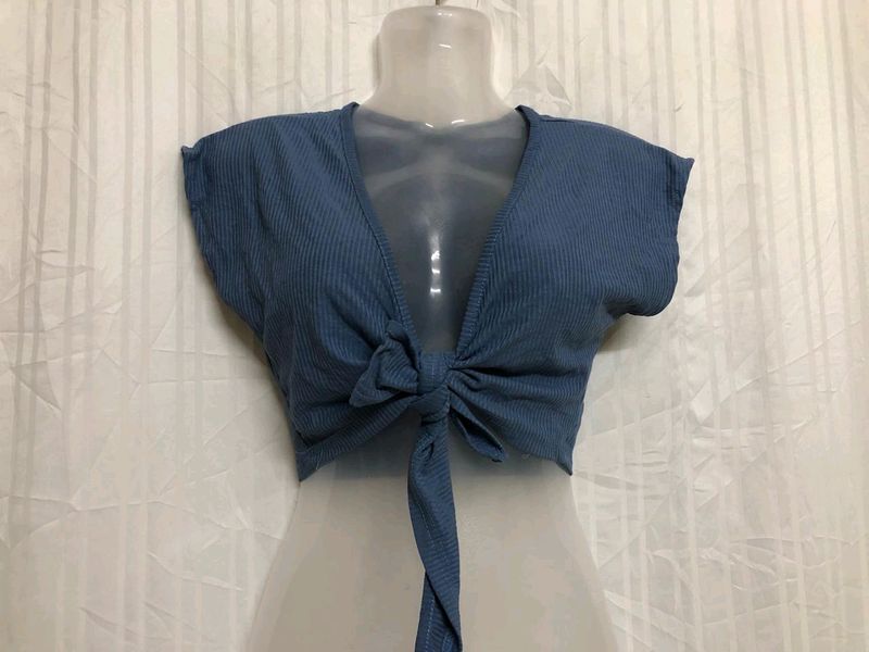Zaful Blue Crop Top