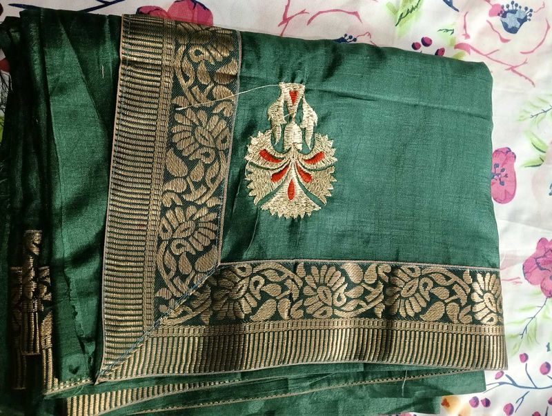 Art Silk Green Saree