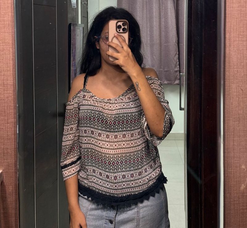 Semi Sheer Boho Top