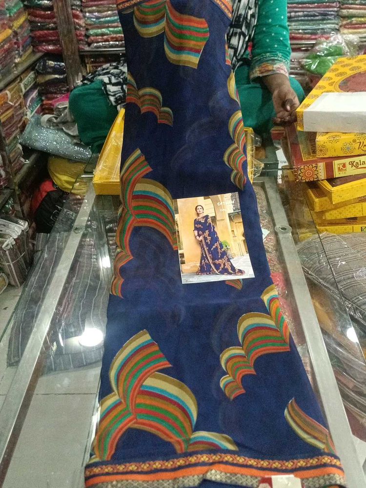 Elegant Blue Saree