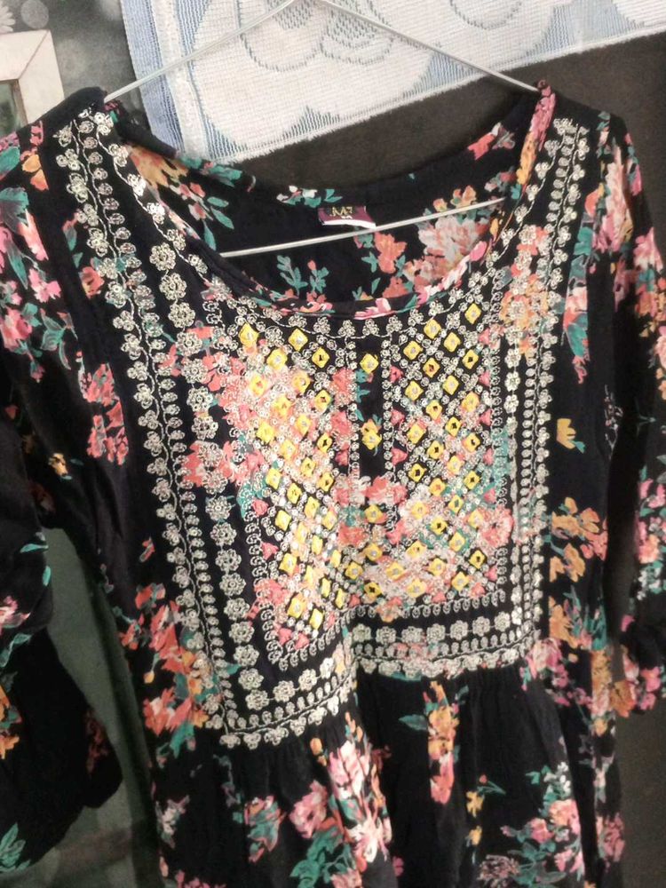 Floral Print Kurta