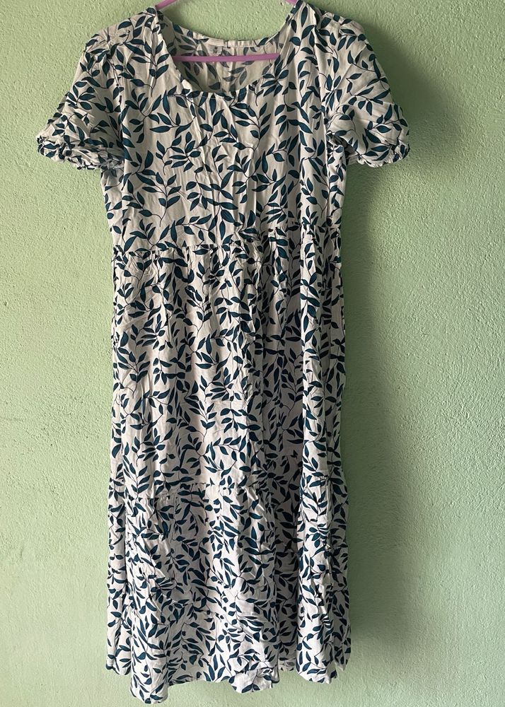 Gathered Blue Dress For Girls and Women&#39;s