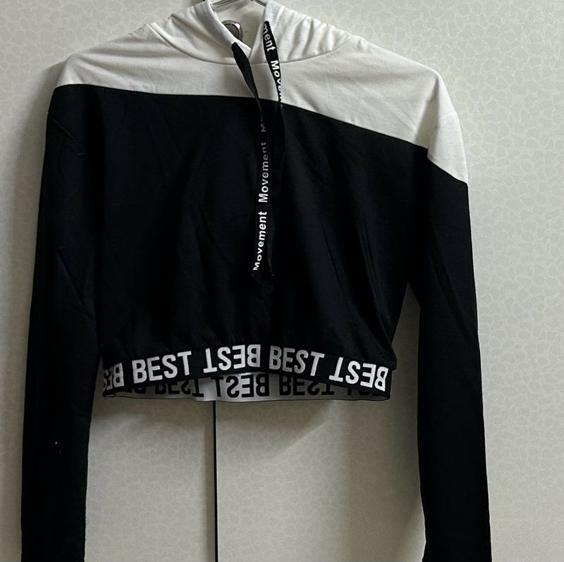 Women’s Black &amp; White Coloured Hoodie