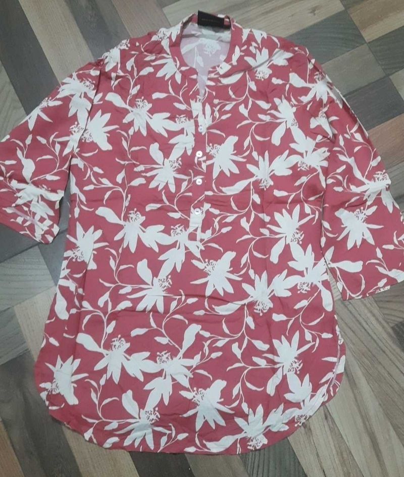 Floral Print 3/4 Sleeve Top